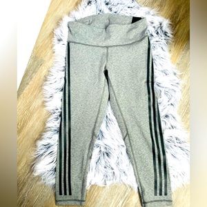 Adidas Optime Trainicons Grey Tight Fit Work out Leggings 1X